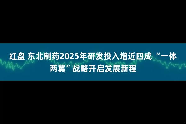 红盘 东北制药2025年研发投入增近四成 “一体两翼”战略开启发展新程