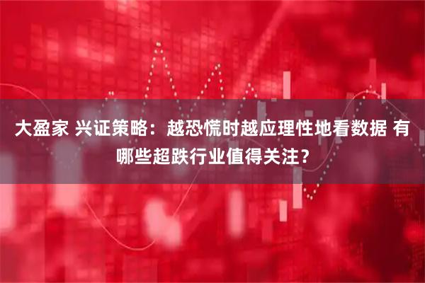 大盈家 兴证策略:越恐慌时越应理性地看数据 有哪些超跌行业值得关注?