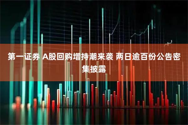 第一证券 A股回购增持潮来袭 两日逾百份公告密集披露